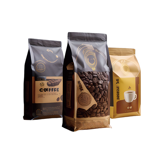 Premium Whole Bean Coffee Packaging-Flat Bottom Pouch
